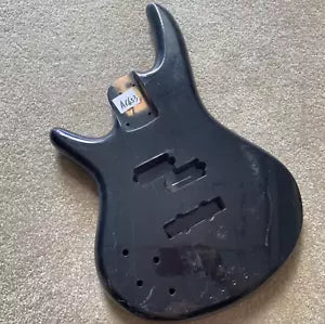 Black 4 String Left Handed Basswood Bass Body DIY Project