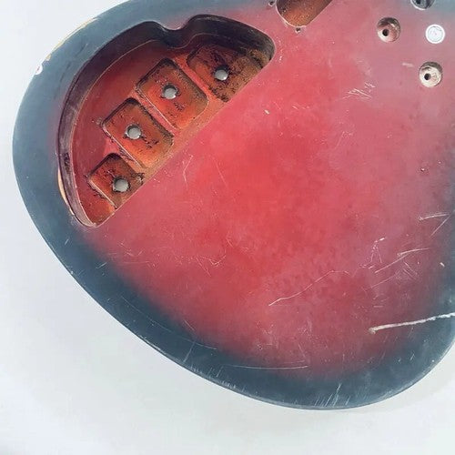 Red Burst DIY Project Basswood Electric Bass Guitar Body DIY Project