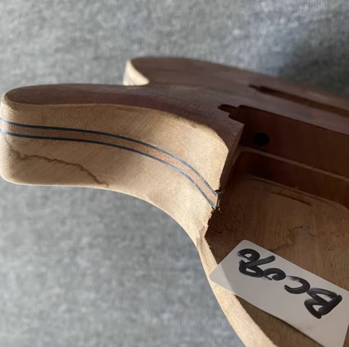 Mahogany Wood DIY Project Guitar Body with Veneer Tiger Maple Top Fit Les Paul