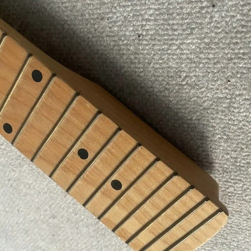 Short Scales Mini Maple Wood Guitar Neck, 21 Frets Fingerboard Maple Fretboard
