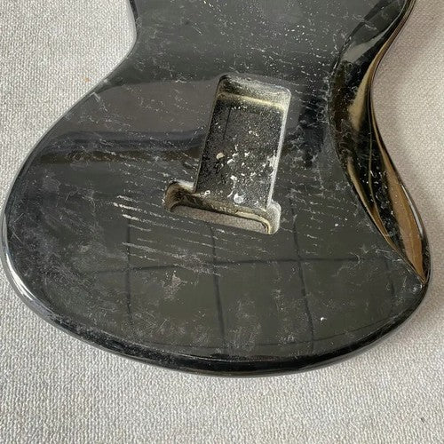Glossy Black Double Cutaway Guitar Basswood Body Fit Strat ST