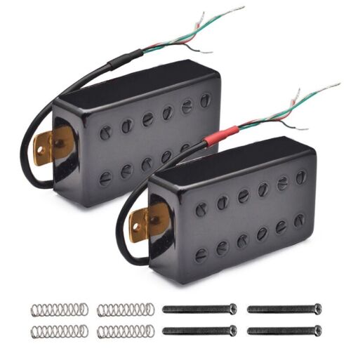 Double Coil 12 Hole Humbucker Pickup for LP Electric Guitar Black