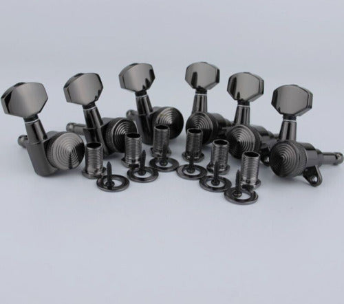 6R Black Nickel Guitar Locking Tuning Pegs Keys For Fender,Ibanez,Suhr,Jackson