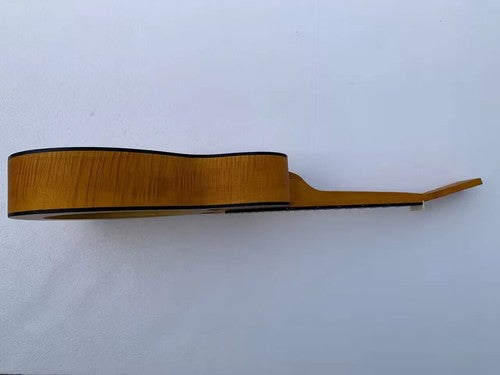 DIY Project Tiger Maple Top Dobro Resonator Guitar Body, Rosewood Fretboard Neck