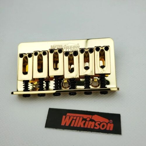 Gold Wilkinson Guitar Fixed Hardtail Bridge For Fender Stratocaster Telecaster