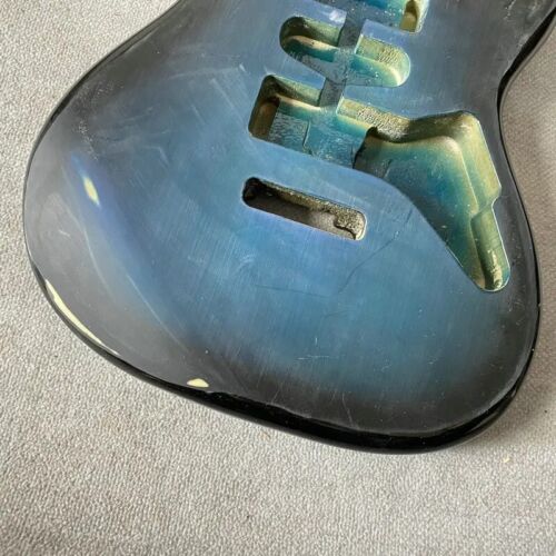 Blue Burst DIY Project Basswood Guitar Solid Body Fit Stratocaster Strat