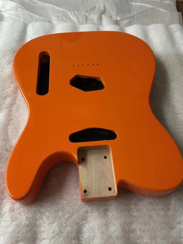 Alder Wood Orange Guitar Body, String Through Bridge Fit Telecaster Tele