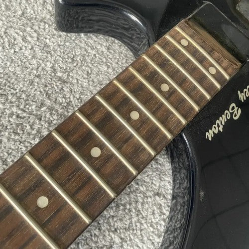 Harley Benton Black 4 String Electric Bass, Maple Neck, Basswood Body