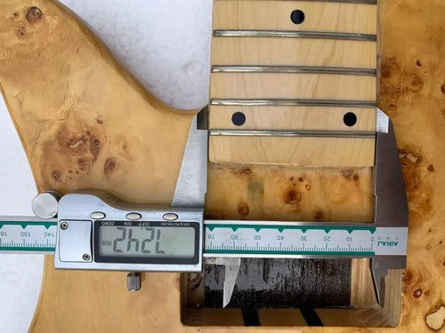 Left Handed 5 String Ash Wood Bass Body with Neck Through, Rosewood Fretboard