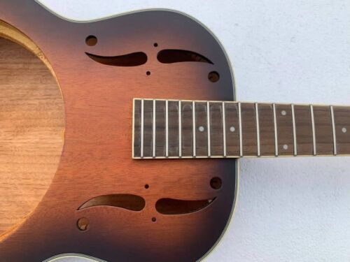 Sunburst Dobro Resonator Guitar DIY Project, Maple Neck, Rosewood Fingerboard