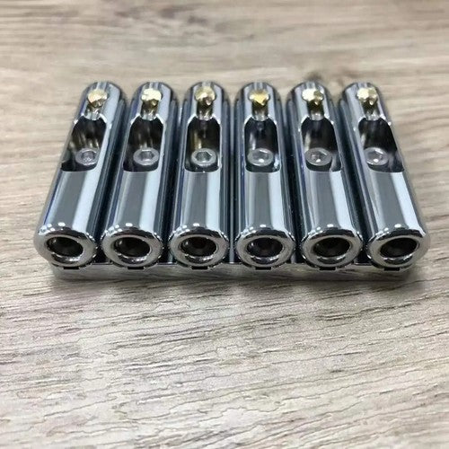 Brass Electric Guitar Fixed Bridge System in Chrome