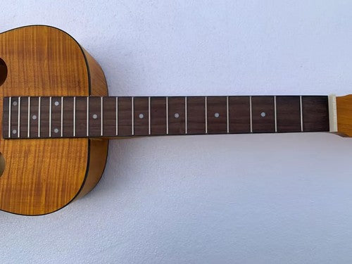 DIY Project Tiger Maple Top Dobro Resonator Guitar Body, Rosewood Fretboard Neck