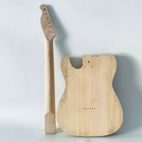 1 Set Unfinished Basswood Guitar HH Body with Maple Neck