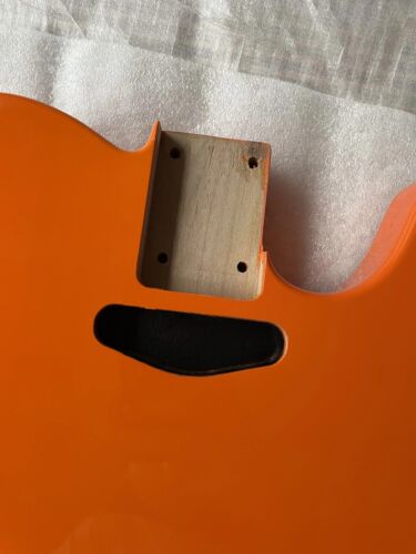 Alder Wood Orange Guitar Body, String Through Bridge Fit Telecaster Tele