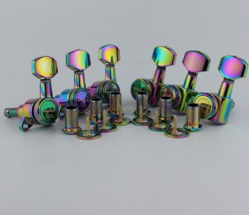 Rainbow Finished Left Handed Guitar Tuners Pegs Fit Jackson,Charvel,Fender,ESP