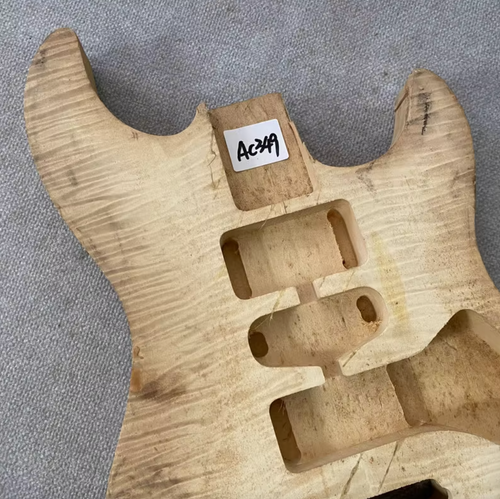 Basswood Guitar Double Cutaway Unfinished Body with Veneer Maple Top