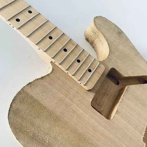 1 Set Unfinished Basswood Guitar HH Body with Maple Neck