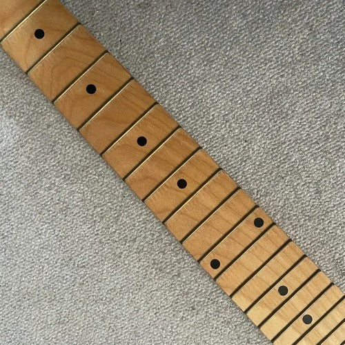 Short Scales Mini Maple Wood Guitar Neck, 21 Frets Fingerboard Maple Fretboard