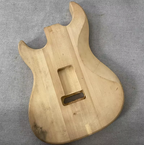 Basswood Guitar Double Cutaway Unfinished Body with Veneer Maple Top