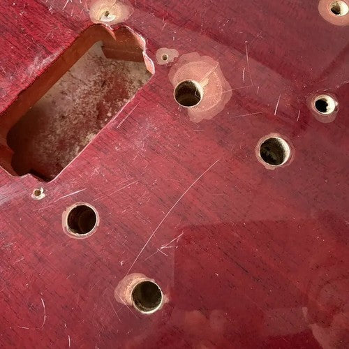 Red DIY Project Guitar Mahogany Body with Maple Neck, Rosewood Fingerboard