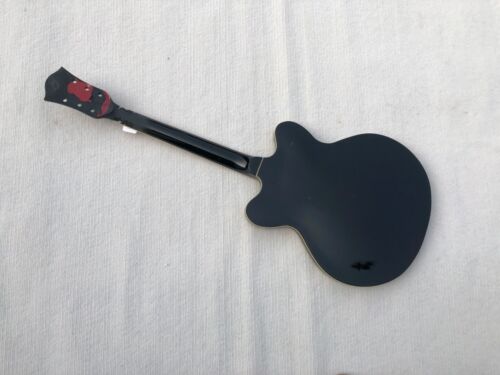 Gloss Black DIY Jazz Guitar Semi Hollow Body with Maple Neck, Rosewood Fretboard
