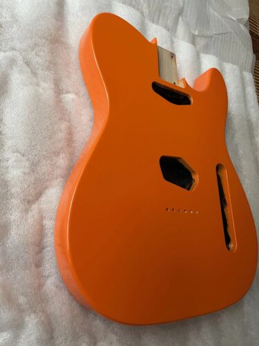 Alder Wood Orange Guitar Body, String Through Bridge Fit Telecaster Tele