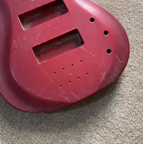 Red Solid Basswood 4 String Electric Bass Body