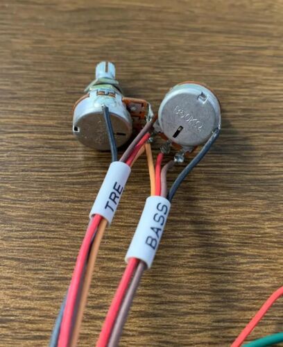 1 Set 2 Band Active Electric Bass Guitar E.Q Equalizer Preamp Circuit Pickup