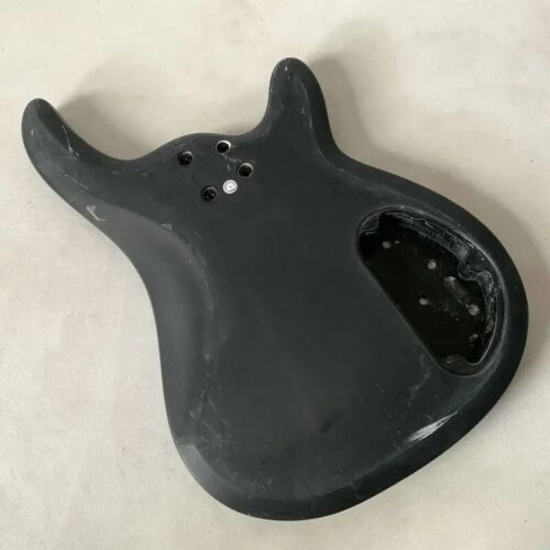 Black Left Handed Basswood Bass Guitar Body DIY Project