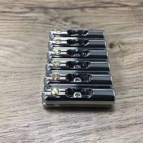 Brass Electric Guitar Fixed Bridge System in Chrome
