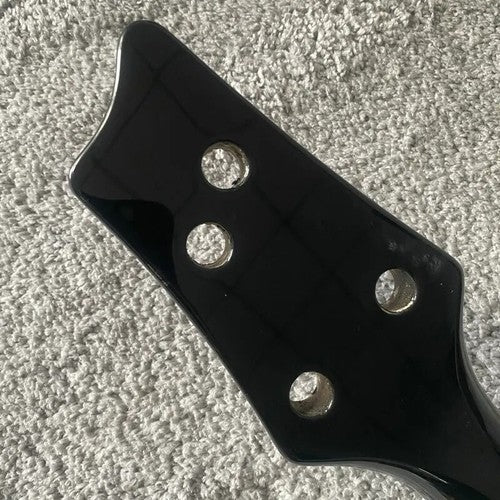 Harley Benton Black 4 String Electric Bass, Maple Neck, Basswood Body