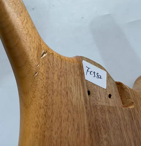 Solid Mahogany Wood 4 String Bass Body DIY Project