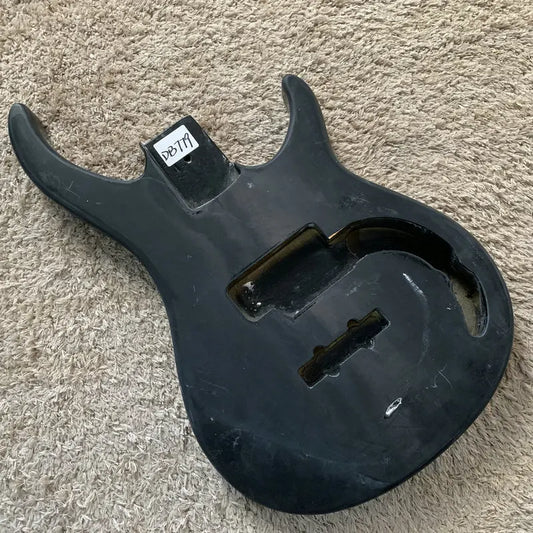 Black 4 String Electric Bass Guitar Body DIY Project