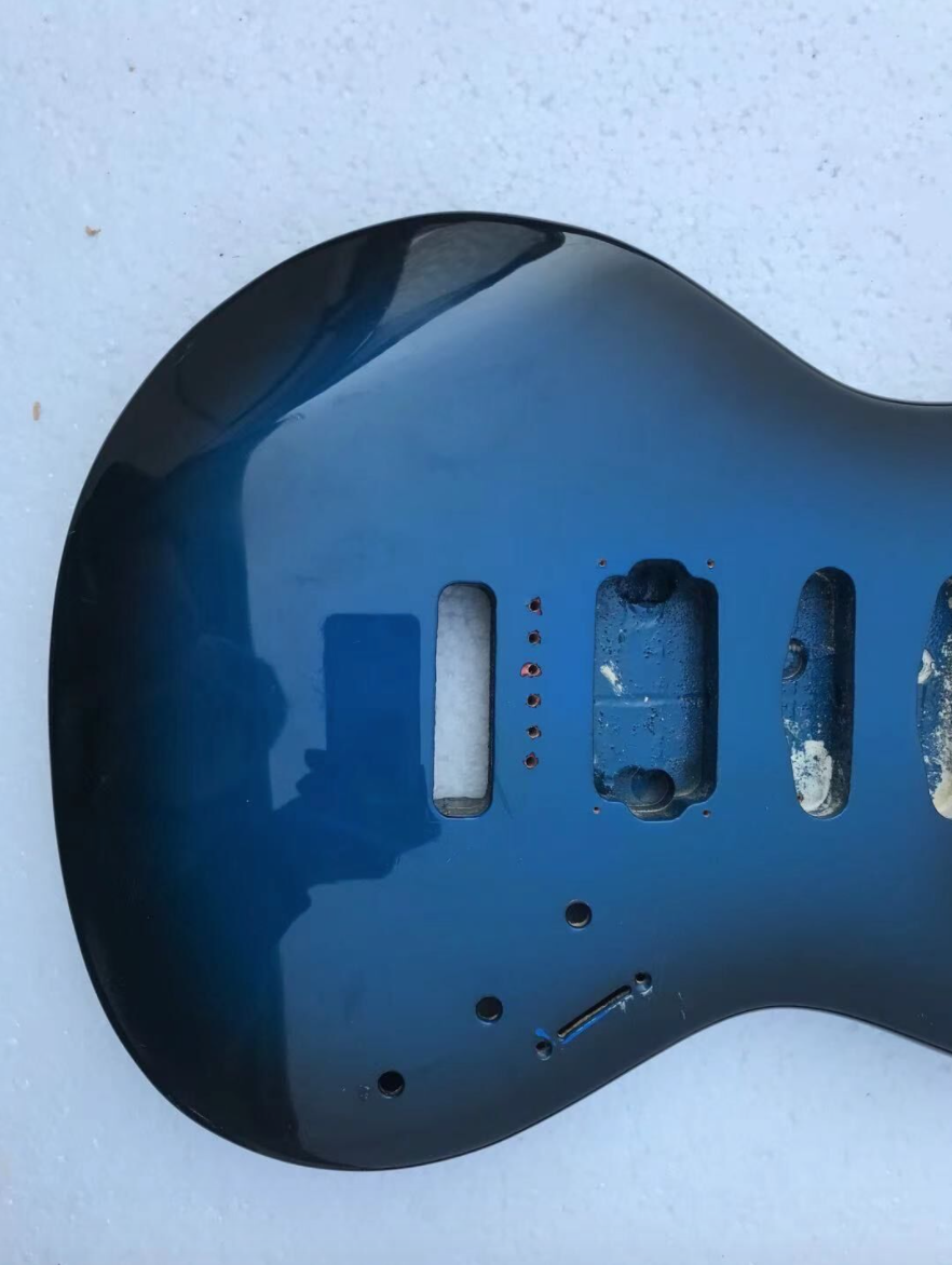 Blue Burst Finish Guitar Basswood Body HSS