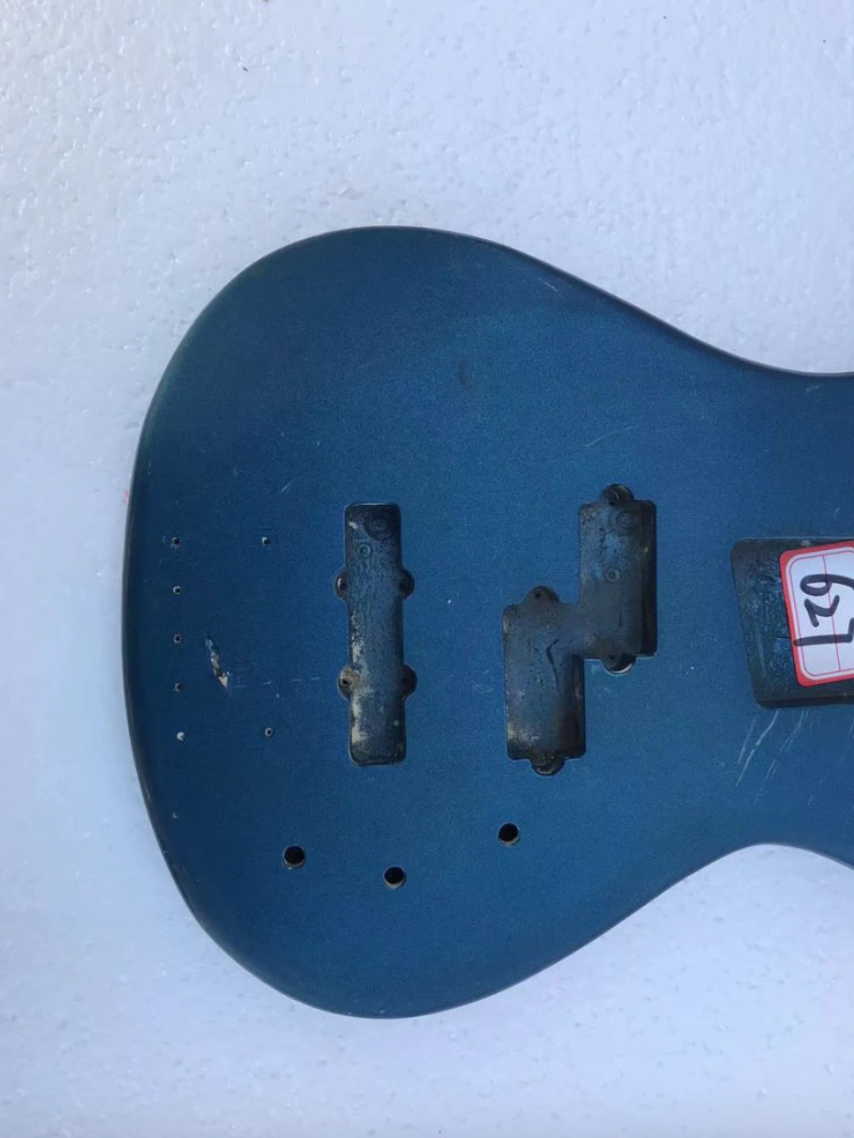 Blue Color 4 String Electric Bass Guitar Body