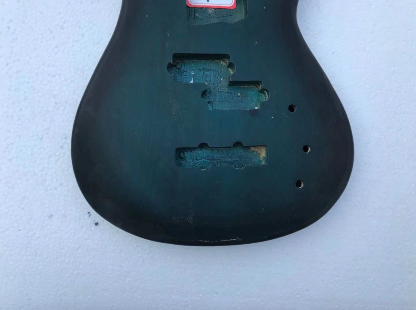 Dark Green Burst 4 String Bass Body DIY Project