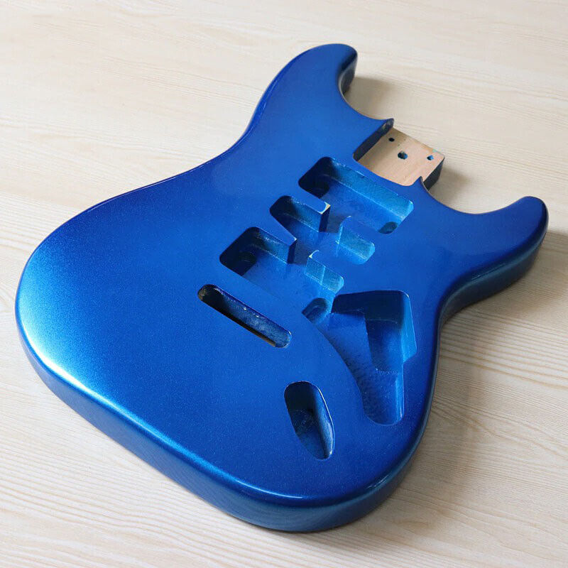 Metallic Blue Electric Guitar Poplar Wood Body Fit ST