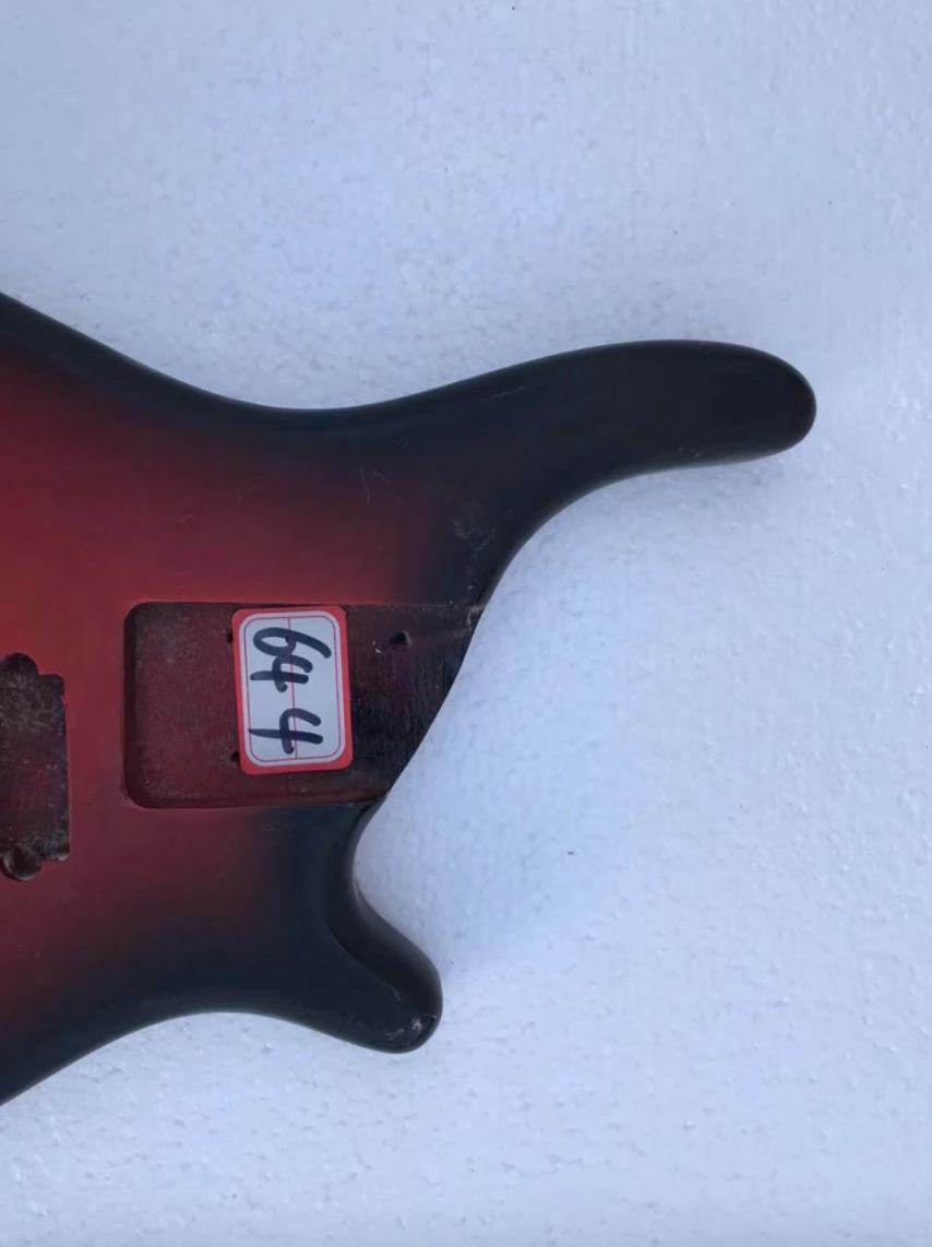 4 String Electric Bass Red Burst Body Project
