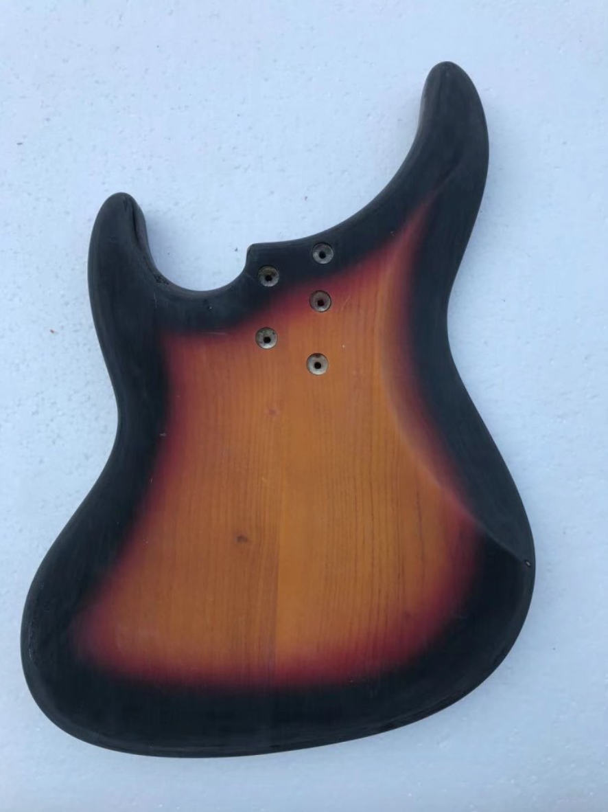 4 String Electric Bass Guitar Sunburst Finished Body
