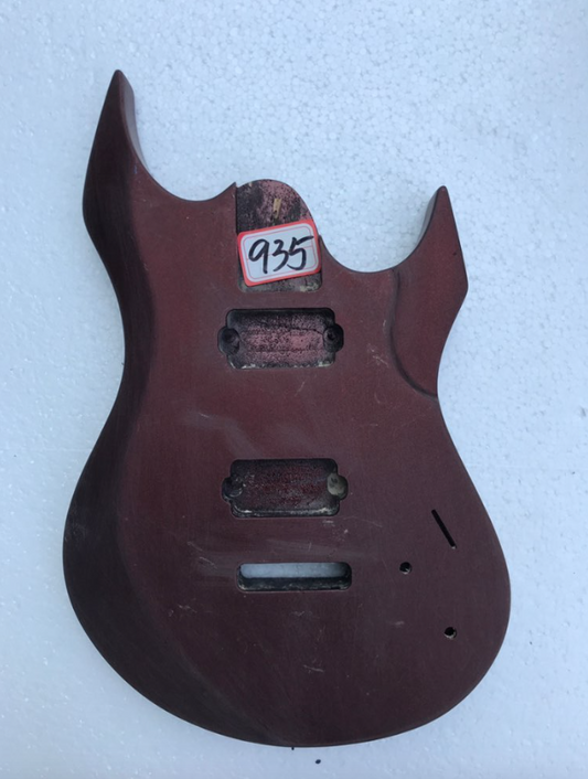 Dark Red Guitar Double Cutaway Body Project DIY