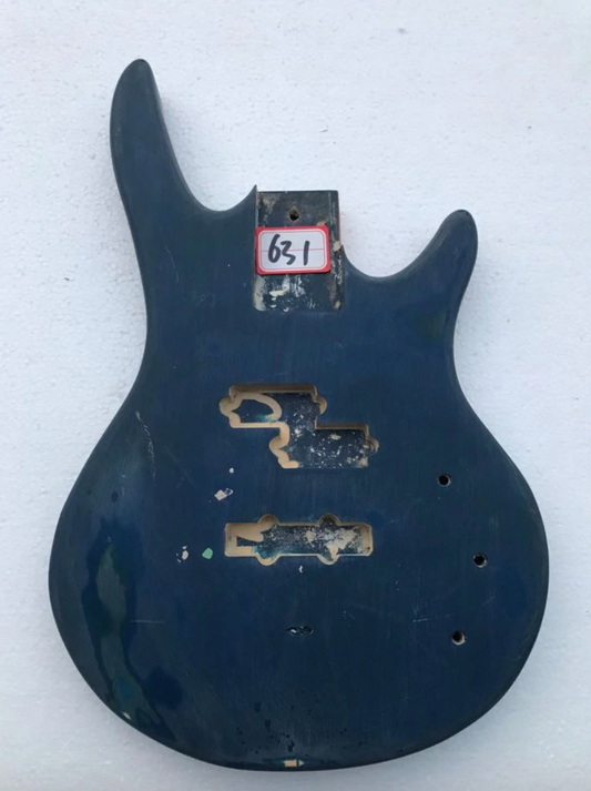 Blue Poplar Wood 4 String Bass Body