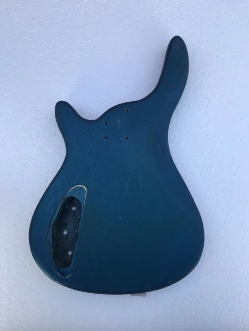 Blue Color 4 String Electric Bass Guitar Body