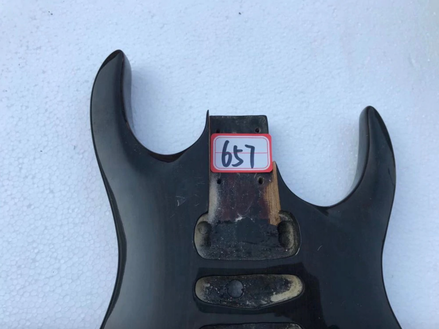Black HSH Black Basswood Electric Guitar Body Fit Guitars with Floyd Rose Type