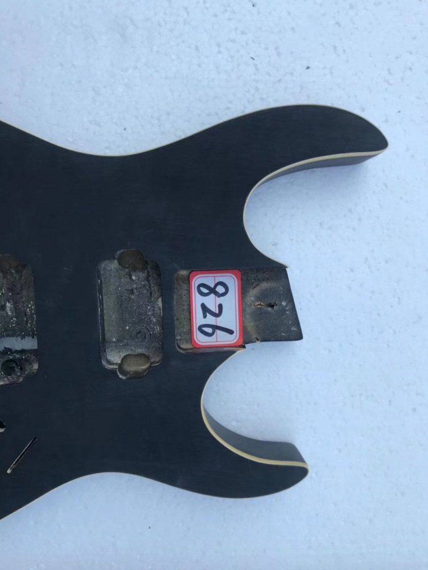 Black Quilted Maple Top Guitar Body Fit Guitars with Double Locking Tremolo
