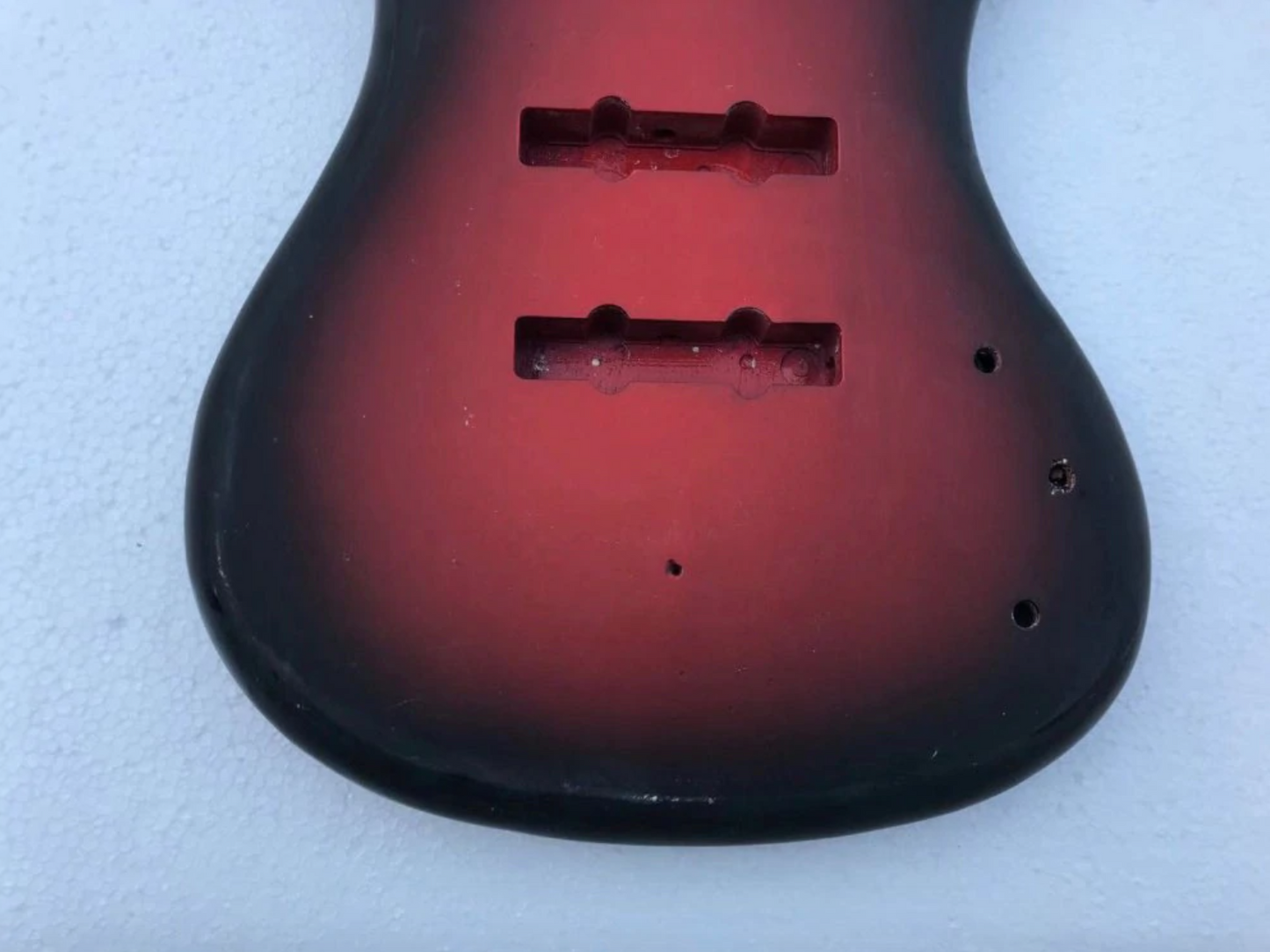 4 String Electric Bass Guitar Red Sunburst Body DIY
