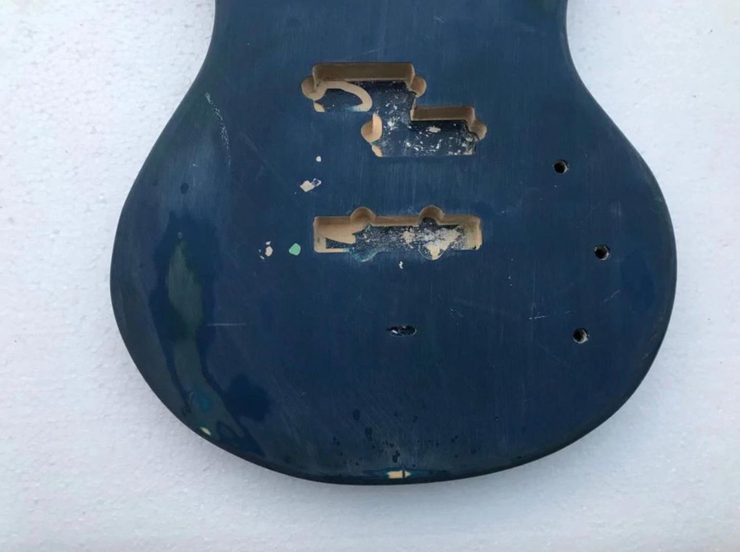 Blue Poplar Wood 4 String Bass Body