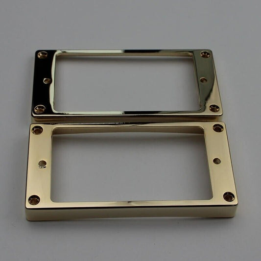 Gold Metal Guitar Humbucker Pickups Curved Rings Frames Fit Epiphone Les Paul LP