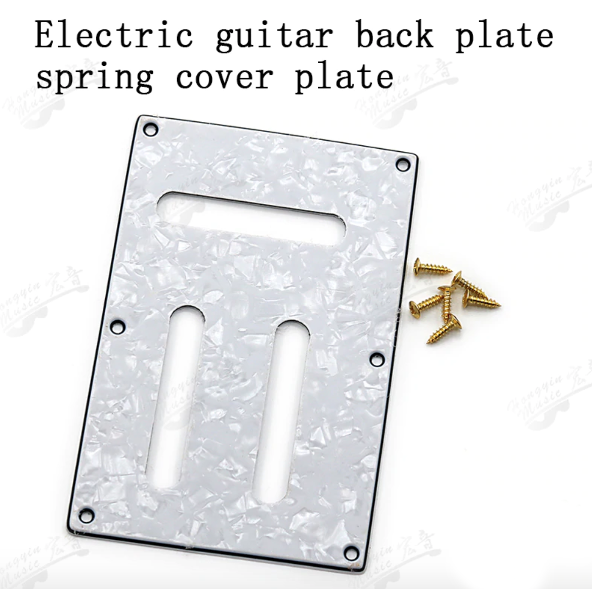 White Pearl Guitar Back Plate Tremolo Trem Cover Fit Ibanez