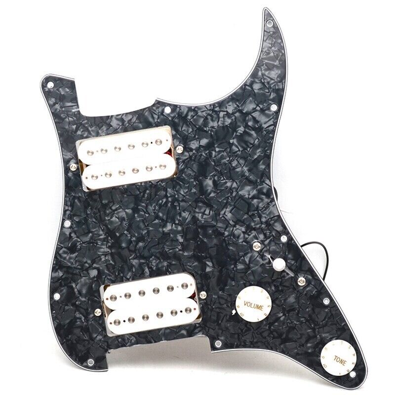 1 Set Guitar HH Prewired Loaded Pickguard Plate Fit Stratocaster ST