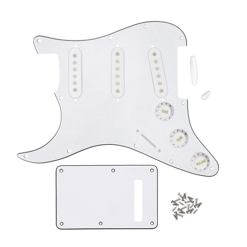Left Hand Guitar Pickguard,Back Plate,Pickup Covers,Knobs,Switch Tip Fit Strat